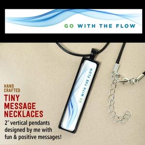 GO WITH THE FLOW Vertical Pendant Necklace